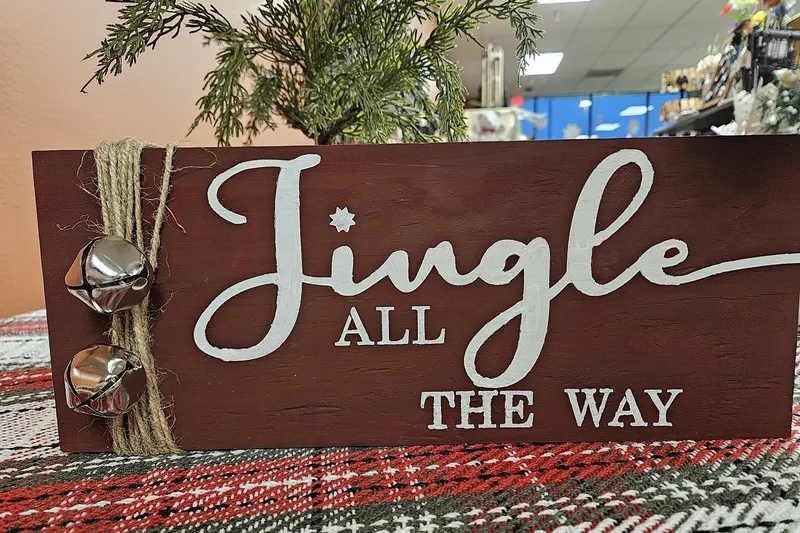 Jingle All the Way Block Sign