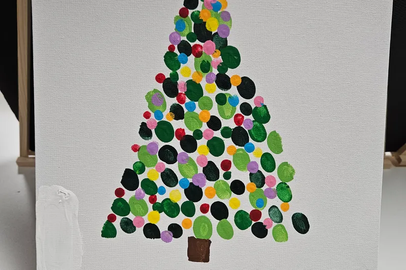 🎨 Kids Class: Fingerprint Canvas Tree