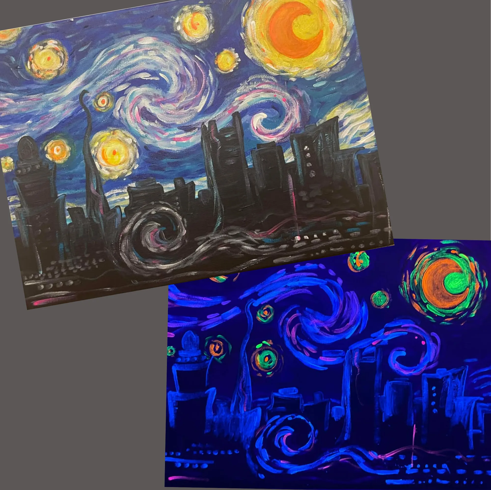 UV Paint Class: Starry Night in Youngstown