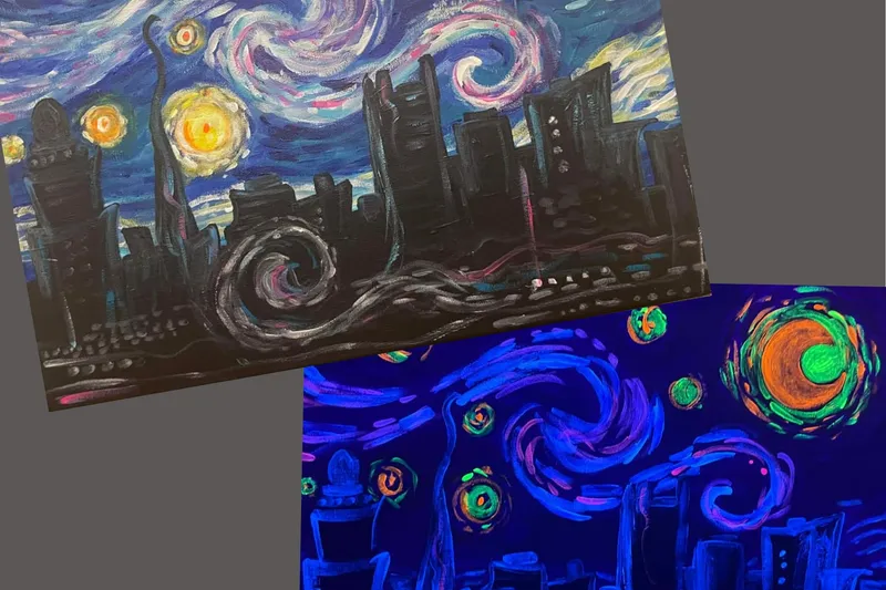 UV Paint Class: Starry Night in Youngstown