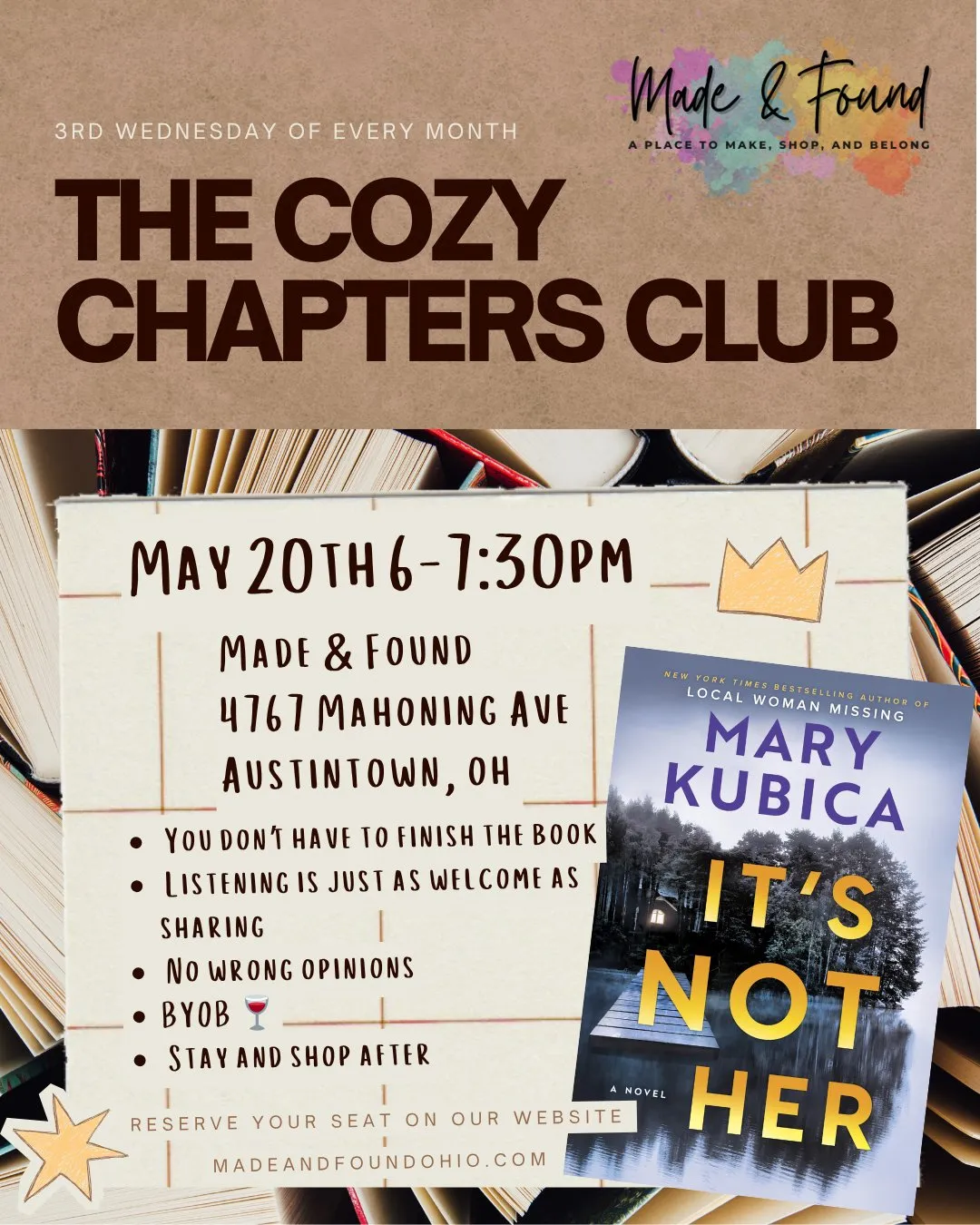 📕  The Cozy Chapters Club 📕  (Book Club)
