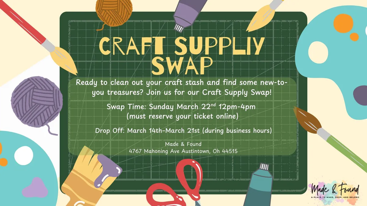 🧵✂️ Craft Supply Swap  🎨🧶