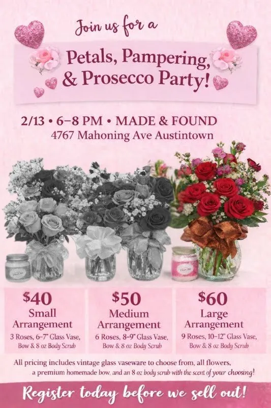 πΈ Petals, Pampering & Prosecco Party πΈ Large Arrangement